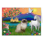 Chocolate Point Himalayan Cat  - Fantasy Land Cards