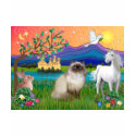 Chocolate Point Himalayan Cat - Fantasy Land t-shirts by catartgifts Chocolate Point Himalayan Cat - Fantasy Land t-shirts