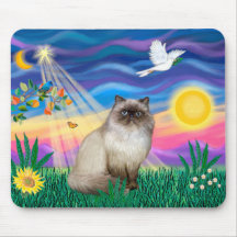 Chocolate Point Himalayan Cat  - Twilight Mouse Mat