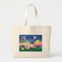 Chocolate Point Himalayan Cat  - Twilight Tote Bag