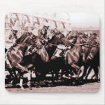 Chocolate Race Horses Mouse Pads