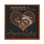 Chocolate racoon magnet