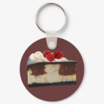 Chocolate Raspberry Cheesecake keychain