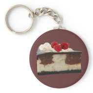 Chocolate Raspberry Cheesecake keychain