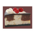 Chocolate Raspberry Cheesecake postcard