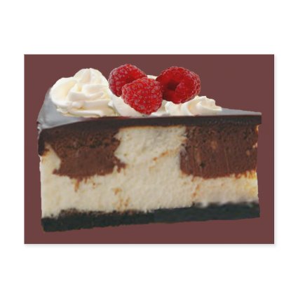 Chocolate Raspberry Cheesecake postcard
