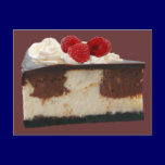 Chocolate Raspberry Cheesecake Postcard postcards