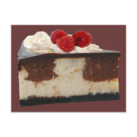 Chocolate Raspberry Cheesecake Postcard