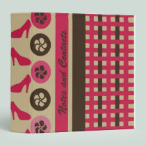 Chocolate Raspberry Flirty AVERY Binder binders