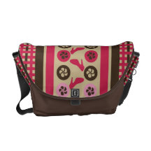 Chocolate Raspberry Flirty Messenger Bag
