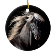 Chocolate Rocky Mountain Horse Christmas Ornament