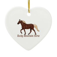 Chocolate Rocky Mountain Horse Christmas Ornament