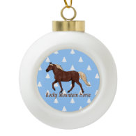 Chocolate Rocky Mountain Horse Christmas Trees Ornament