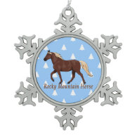 Chocolate Rocky Mountain Horse Christmas Trees Ornaments