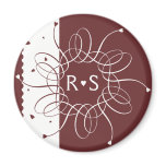 Chocolate Romantic Rosette Magnet
