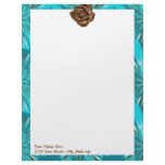 "Chocolate Rose" pattern collection Letterhead Design
