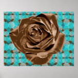 "Chocolate Rose" pattern collection Posters