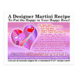 Chocolate Roses Valentine Martini Recipe Postcard