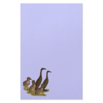 Chocolate Runner Duck Family Stationery Design