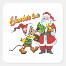 Chocolate Santa Sticker