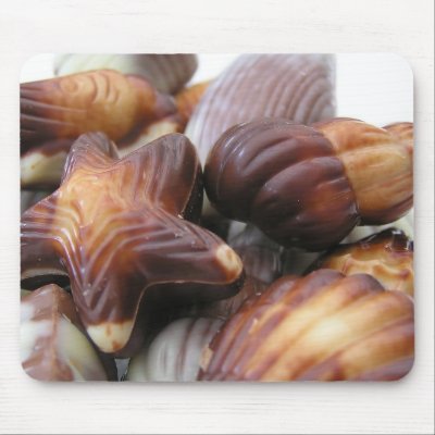 Chocolate seafood mouse mats by Kallbo