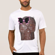 Chocolate Skulls w a Pretty Pink Bat! 2 n Spider! Tshirt