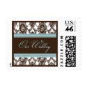 Chocolate & Sky Fancy Our Wedding-Small Postage postage by twoheartsshoppe Chocolate & Sky Fancy Our Wedding-Small Postage postage