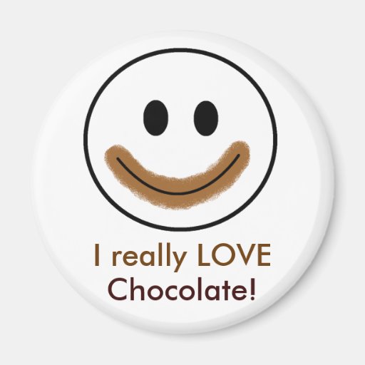 Chocolate Smiley Face "I really LOVE Chocolate!" Zazzle