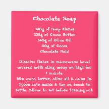 Chocolate Soap Recipe Magnet color