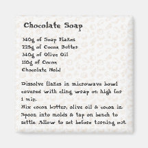 Chocolate Soap Recipe Magnet pink