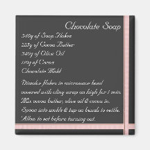 Chocolate Soap Recipe Magnet ribbon