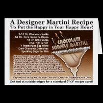 Chocolate Souffle Martini Recipe Card cards