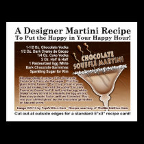 Chocolate Souffle Martini Recipe Postcard postcards