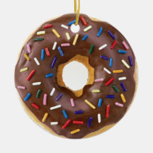 Chocolate Sprinkle Doughnut Ornament