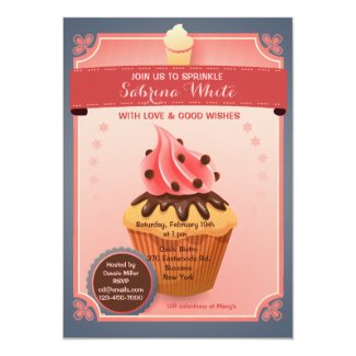 Chocolate Sprinkles Bridal Shower Invitation 5" X 7" Invitation Card