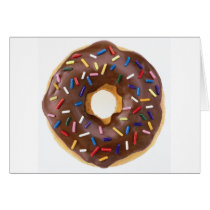 Chocolate Sprinkles Doughnut Card