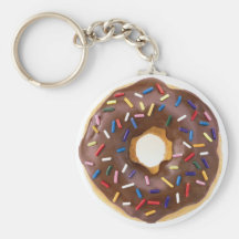 Chocolate Sprinkles Doughnut Key Chains