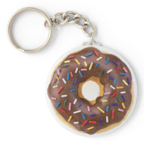 Chocolate Sprinkles Doughnut Key Chains