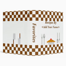 Chocolate Squares Personalized Recipe Binder