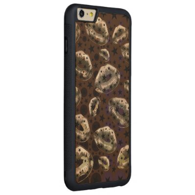 Chocolate Stars Lips Carved® Maple iPhone 6 Plus Bumper Case