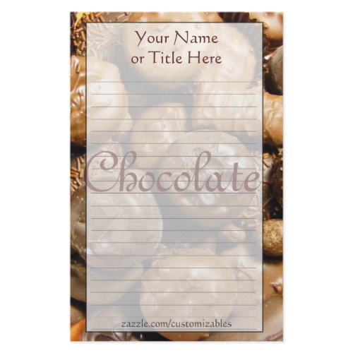 Chocolate Stationery stationery