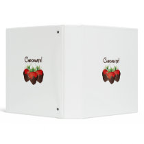 Chocolate Strawberry Vinyl Binder