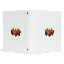 Chocolate Strawberry Vinyl Binders