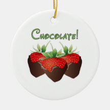 Chocolate Strawberry Christmas Ornaments