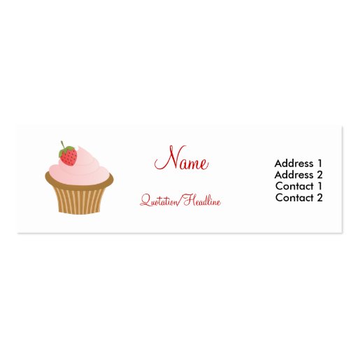 Chocolate Strawberry Cupcake Business Cards