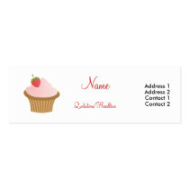 Chocolate Strawberry Cupcake business cards