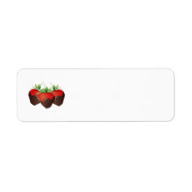 Chocolate Strawberry Custom Return Address Label