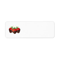 Chocolate Strawberry Custom Return Address Label
