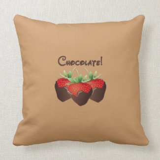 Chocolate Strawberry Pillow