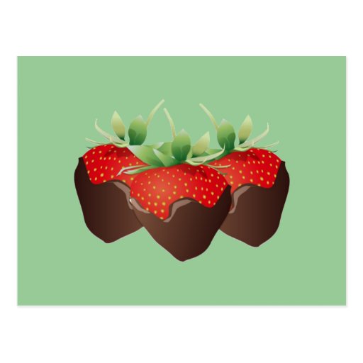 Chocolate Strawberry Post Card